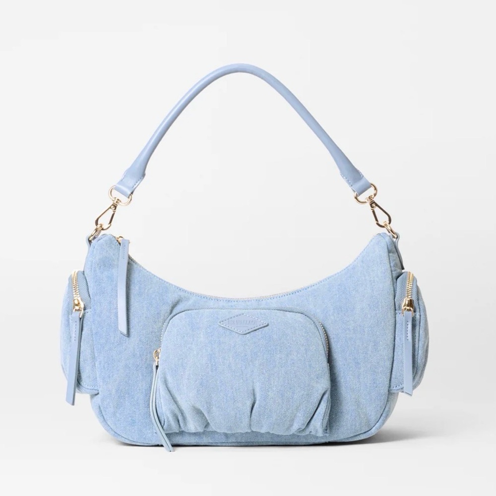 MZ WALLACE TRUE LIGHT DENIM Chelsea Shoulder Bag